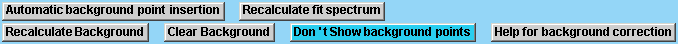 Automatic background point insertion       Recalculate fi ... t Show background points       Help for background correction
