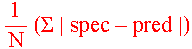 1/N (Σspec - pred)